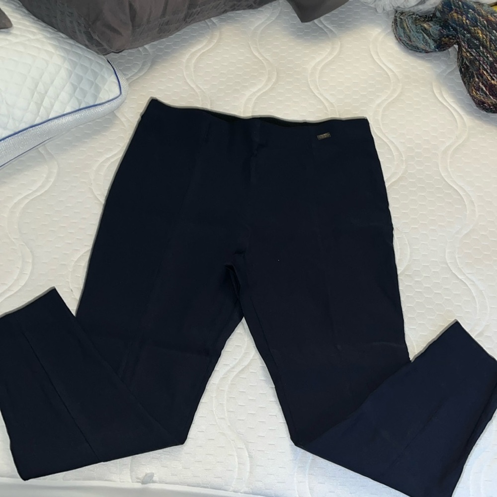 Tahari Straight Leg Navy Work Pants